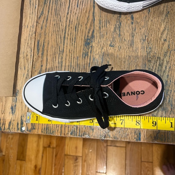 🖤 Converse All Star Junior Sneakers – Black & Pink – Size US 1 - Picture 8 of 8